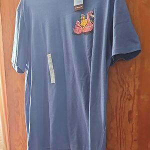 Izod Blue Flamingo Graphic Tee